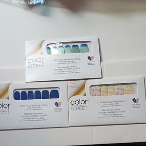 Color Street Blue and Multicolor Nail Strips